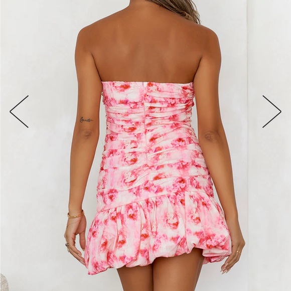 Hello Molly Petals Sprinkled Strapless Mini Dress. - Picture 2 of 4